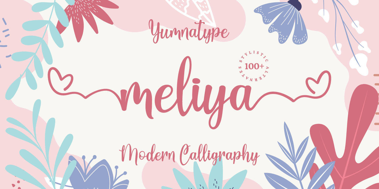 Ejemplo de fuente Meliya Regular